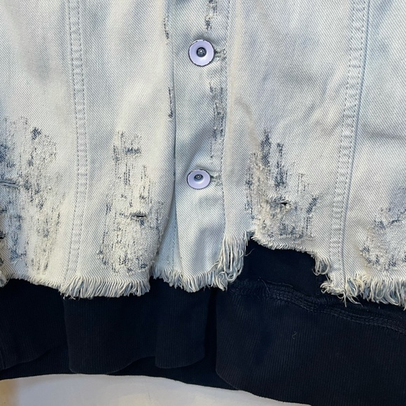 Free People Distressed Denim Jacket - Picture 5 of 6